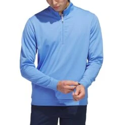 Adidas Elevated Quarter Zip Pullover -Golf Equipment Store adidas 2023 elevated quarter zip pullover blue fusion itempicture