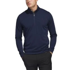 Adidas Elevated Quarter Zip Pullover -Golf Equipment Store adidas 2023 elevated quarter zip pullover collegiate navy itempicture