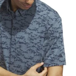 Adidas Go To Printed Polo -Golf Equipment Store adidas 2023 go to printed polo arctic night detail2 itempicture