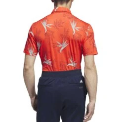 Adidas Oasis Mesh Polo -Golf Equipment Store adidas 2023 oasis mesh polo bright red back itempicture