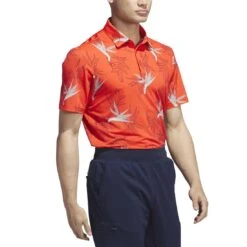 Adidas Oasis Mesh Polo -Golf Equipment Store adidas 2023 oasis mesh polo bright red side itempicture