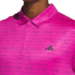 Adidas Stripe Zipper Polo -Golf Equipment Store adidas 2023 stripe zipper polo lucid fuchsia detail2 itempicture