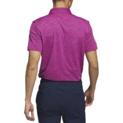Adidas 23 Textured Jacquard Polo -Golf Equipment Store adidas 2023 textured jacquard polo lucid fuchsia back itempicture
