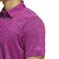Adidas 23 Textured Jacquard Polo -Golf Equipment Store adidas 2023 textured jacquard polo lucid fuchsia detail itempicture