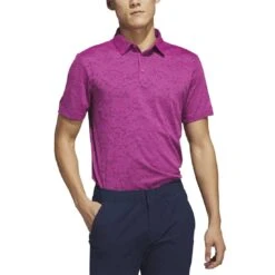 Adidas 23 Textured Jacquard Polo -Golf Equipment Store adidas 2023 textured jacquard polo lucid fuchsia front itempicture