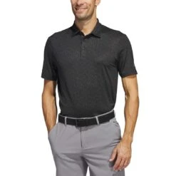 Adidas 2023 Ultimate365 Allover Print Polo -Golf Equipment Store adidas 2023 ultimate365 allover print polo black itempicture