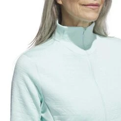 Adidas Women's COLD.RDY Jacket -Golf Equipment Store adidas 2023 womens cold rdy jacket semi flash aqua detail2 itempicture