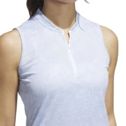 Adidas Women's Essentials Sleeveless Polo 10 Adidas Women's Essentials Sleeveless Polo -Golf Equipment Store adidas 2023 womens essentials sleeveless polo wonder blue detail itempicture