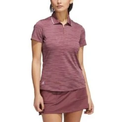 Adidas Women's Novelty Polo -Golf Equipment Store adidas fw22 womens novelty polo quiet crimson itempicture