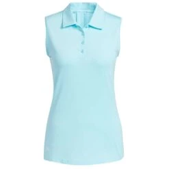 Adidas 2022 Women's Ultimate365 Solid Sleeveless Polo -Golf Equipment Store adidas fw22 womens ultimate365 solid sleeveless polo bliss blue itempicture