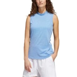 Adidas Women's Essential Sleeveless Polo -Golf Equipment Store adidas ss22 womens essential sleeveless polo blue rush itempicture