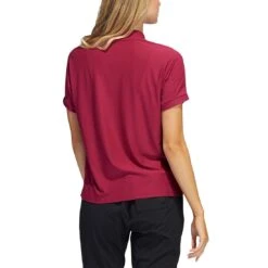 Adidas Women's Go-To Polo -Golf Equipment Store adidas ss22 womens go to polo legacy burgundy back itempicture