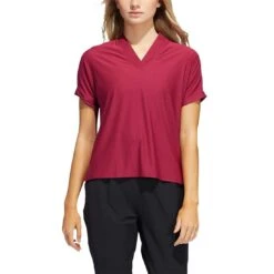 Adidas Women's Go-To Polo -Golf Equipment Store adidas ss22 womens go to polo legacy burgundy itempicture