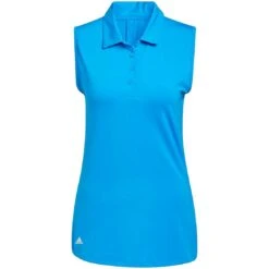 Adidas 2022 Women's Ultimate365 Solid Sleeveless Polo -Golf Equipment Store adidas ss22 womens ultimate365 solid sleeveless polo blue rush itempicture