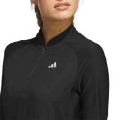 Adidas Women's Long Sleeve Golf Dress -Golf Equipment Store adidas ss23 womens long sleeve golf dress black detail2 itempicture