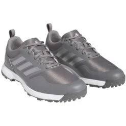 Adidas Tech Response 3.0 SL Golf Shoes Grey Four/Silver/Solar Gold -Golf Equipment Store adidas tech response 3 0 sl golf shoes grey four silver gold front itempicture