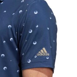 Adidas 2022 Ultimate365 Allover Print Polo -Golf Equipment Store adidas ultimate365 allover print polo crew navy detail itempicture