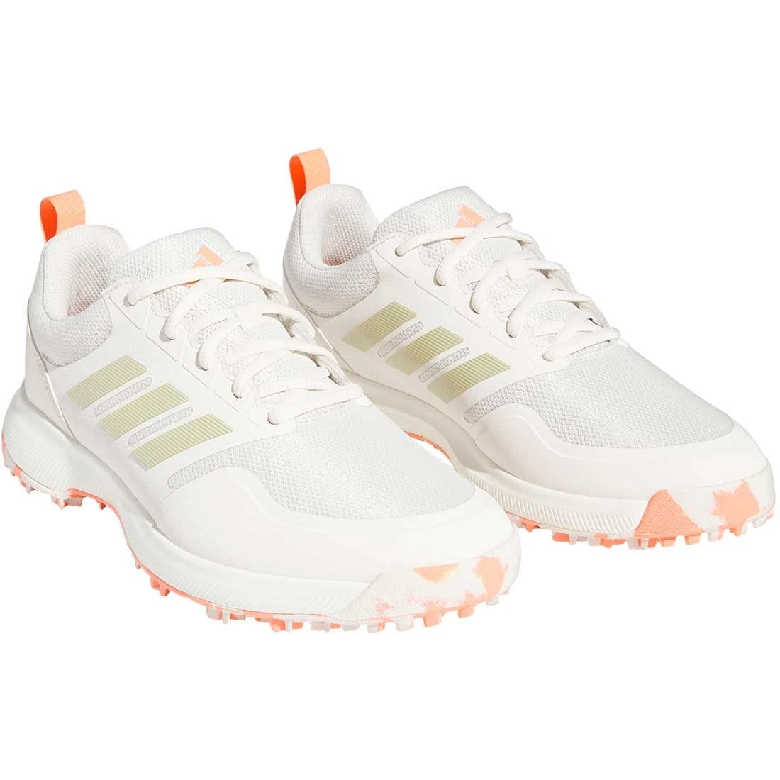 Adidas Women's Tech Response 3.0 SL Golf Shoes Chalk White/Silver/Coral Fusion 3 Adidas Women's Tech Response 3.0 SL Golf Shoes Chalk White/Silver/Coral Fusion - Image 3