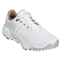 Adidas Women's Tour360 Infinity Golf Shoes White/Almost Pink -Golf Equipment Store adidas womens tour360 infinity golf shoes white almost pink gv9662 front itempicture