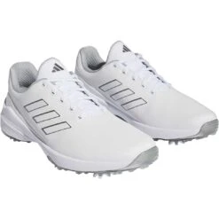 Adidas ZG23 Golf Shoes White/Silver -Golf Equipment Store adidas zg23 golf shoes white silver gw1177 front itempicture