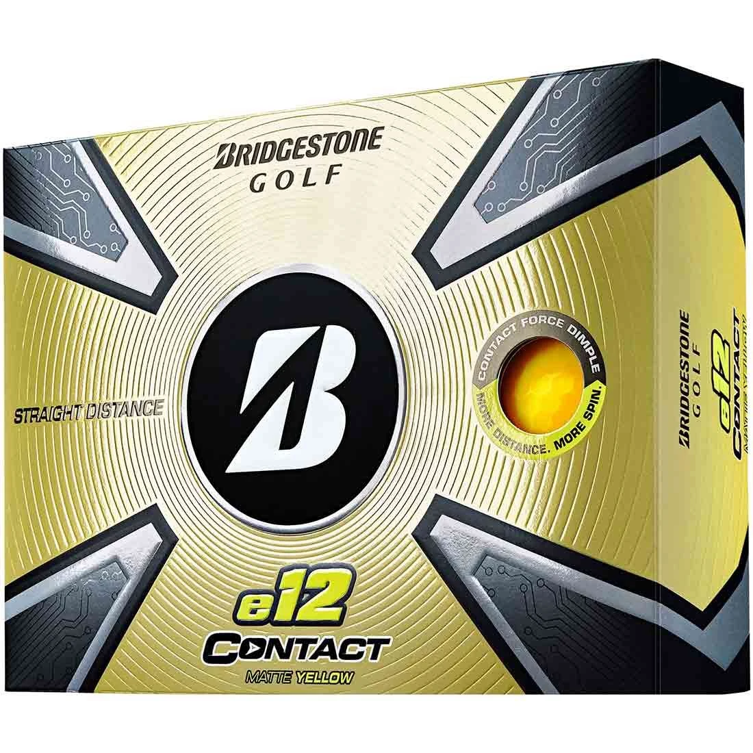 Bridgestone 2023 E12 Contact Matte Yellow Golf Balls 1 Bridgestone 2023 E12 Contact Matte Yellow Golf Balls