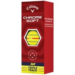 Callaway Chrome Soft 360 Triple Track Yellow Golf Balls -Golf Equipment Store callaway chrome soft 360 triple track yellow golf balls sleeve itempicture