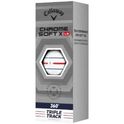 Callaway Chrome Soft X LS 360 Triple Track White Golf Balls -Golf Equipment Store callaway chrome soft x ls 360 triple track white golf balls sleeve itempicture