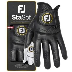 FootJoy StaSof Golf Glove 12 FootJoy StaSof Golf Glove -Golf Equipment Store footjoy 2023 stasof golf glove black package and glove itempicture