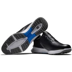 FootJoy FJ Fuel BOA Golf Shoes Black/Blue -Golf Equipment Store footjoy fj fuel boa golf shoes black blue 55449 beauty itempicture