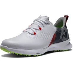 FootJoy FJ Fuel Golf Shoes White/Navy -Golf Equipment Store footjoy fj fuel golf shoes white navy 55452 toe itempicture