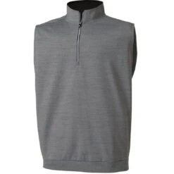 FootJoy Half Zip Pullover Vest 9 FootJoy Half Zip Pullover Vest -Golf Equipment Store footjoy half zip pullover vest heather charcoal hero itempicture