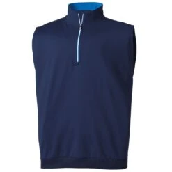 FootJoy Half Zip Pullover Vest 8 FootJoy Half Zip Pullover Vest -Golf Equipment Store footjoy half zip pullover vest navy hero itempicture