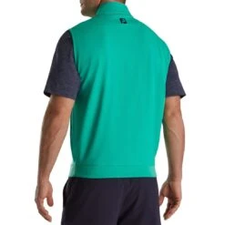FootJoy Half Zip Pullover Vest 7 FootJoy Half Zip Pullover Vest -Golf Equipment Store footjoy half zip pullover vest sea green back itempicture