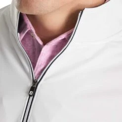 FootJoy Half Zip Pullover 11 FootJoy Half Zip Pullover -Golf Equipment Store footjoy half zip pullvoer white detail itempicture