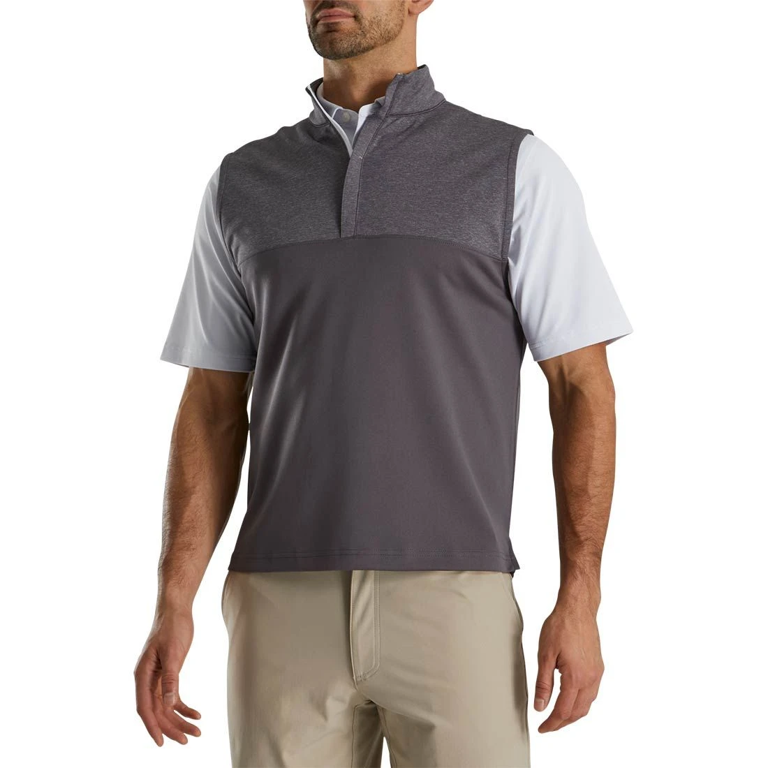 FootJoy Heather Yoke Half Zip Vest 2 FootJoy Heather Yoke Half Zip Vest - Image 2