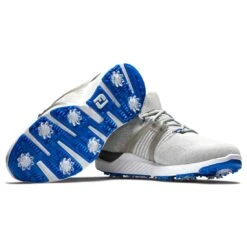 FootJoy HyperFlex Golf Shoes Grey/White/Blue -Golf Equipment Store footjoy hyperflex golf shoes grey white blue alternate