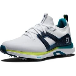 FootJoy HyperFlex Golf Shoes White/Navy/Lime -Golf Equipment Store footjoy hyperflex golf shoes white navy lime 51075 toe itempicture