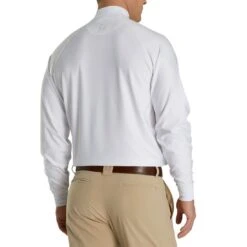 FootJoy Long Sleeve Mock Shirt -Golf Equipment Store footjoy long sleeve mock shirt white back itempicture