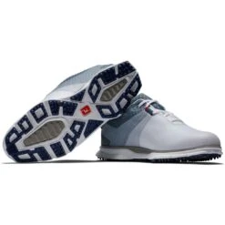 FootJoy Pro SL Sport Golf Shoes White/Blue Fog -Golf Equipment Store footjoy pro sl sport golf shoes white blue fog 53854 beauty itempicture