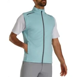 FootJoy ThermoSeries Fleece Back Vest -Golf Equipment Store footjoy thermoseries fleece back vest seaglass itempicture