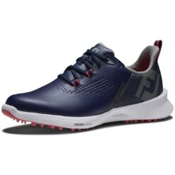 FootJoy Women's FJ Fuel Golf Shoes Navy/Hot Pink -Golf Equipment Store footjoy womens fj fuel golf shoes 92374 navy hot pink toe itempicture