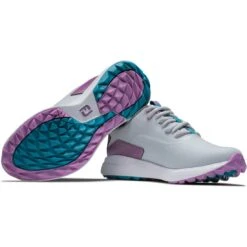 FootJoy Women's Performa Golf Shoes Light Grey/Purple -Golf Equipment Store footjoy womens performa golf shoes light grey purple 99204 combo itempicture