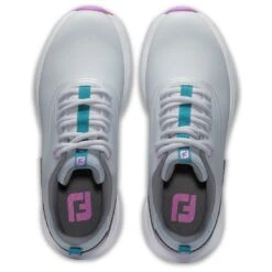 FootJoy Women's Performa Golf Shoes Light Grey/Purple -Golf Equipment Store footjoy womens performa golf shoes light grey purple 99204 top itempicture