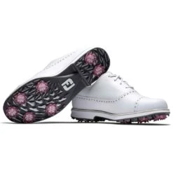 FootJoy Women's Premiere Series Cap Toe Golf Shoes White 11 FootJoy Women's Premiere Series Cap Toe Golf Shoes White -Golf Equipment Store footjoy womens premiere series golf shoes white cap toe combo itempicture