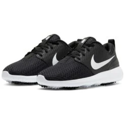 Nike Women's Roshe G Golf Shoes Black/Metallic White -Golf Equipment Store golf shoes nike women s roshe g golf shoes black metallic white pair itempicture
