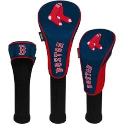 Team Effort MLB Set Of 3 Headcovers -Golf Equipment Store mcarthur sports mlb set of 3 headcovers boston red sox