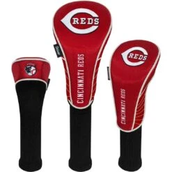 Team Effort MLB Set Of 3 Headcovers -Golf Equipment Store mcarthur sports mlb set of 3 headcovers cincinnati reds