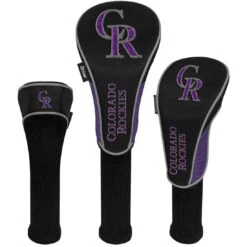 Team Effort MLB Set Of 3 Headcovers -Golf Equipment Store mcarthur sports mlb set of 3 headcovers colorado rockies