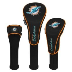 Team Effort NFL Set Of 3 Headcovers -Golf Equipment Store mcarthur sports nfl set of 3 headcovers miami dolphins