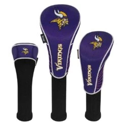 Team Effort NFL Set Of 3 Headcovers -Golf Equipment Store mcarthur sports nfl set of 3 headcovers minnesota vikings